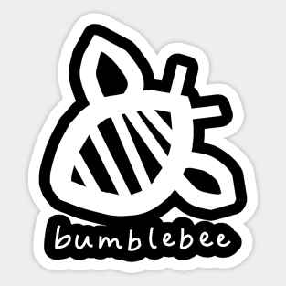 Chunky Line Bumblebee in White Sticker